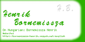 henrik bornemissza business card